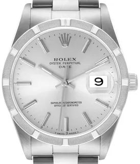 Rolex Oyster Perpetual Date 15210 Stainless steel Blue