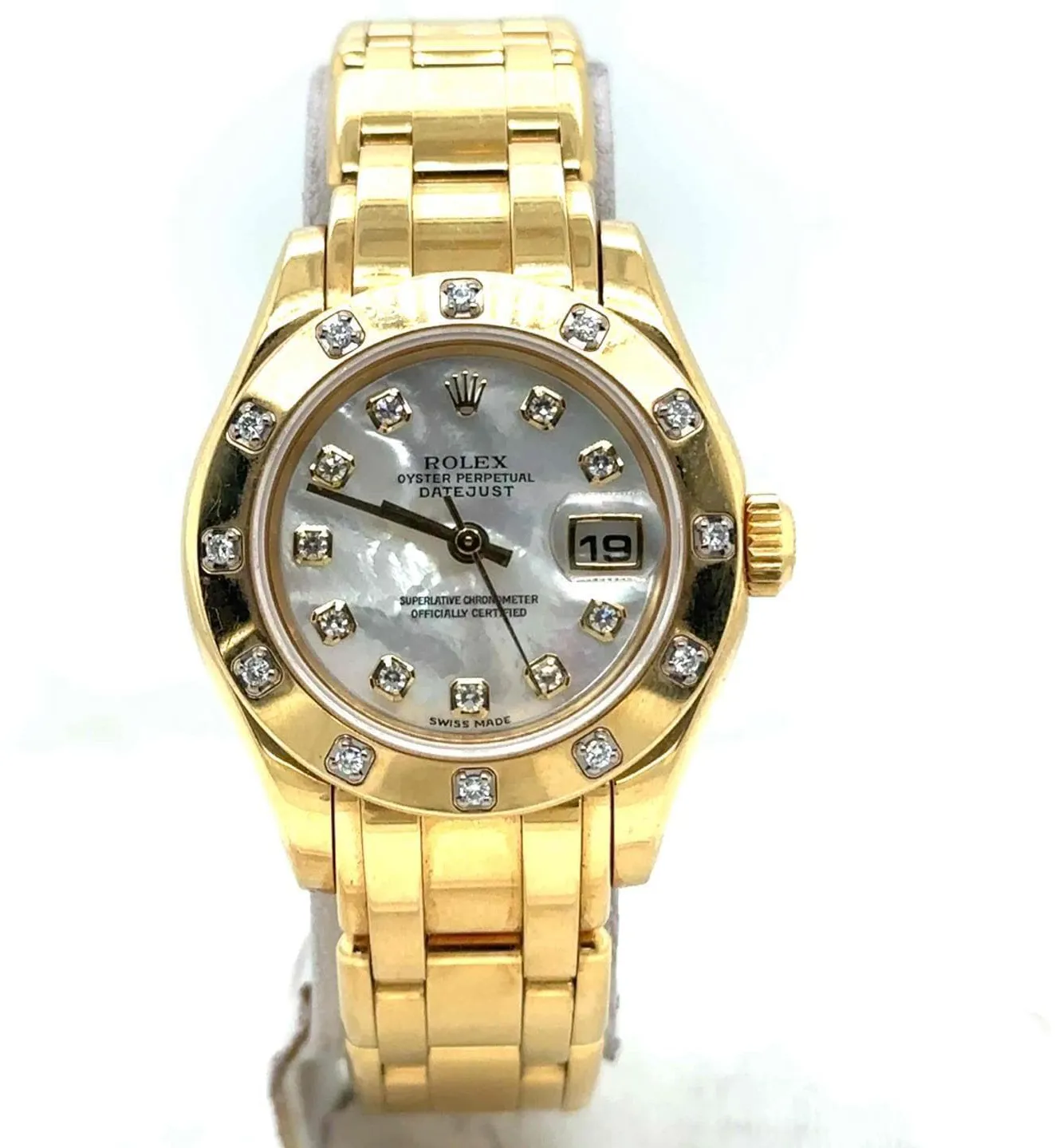 Rolex Lady-Datejust Pearlmaster 80318 29mm Yellow gold Mother-of-pearl