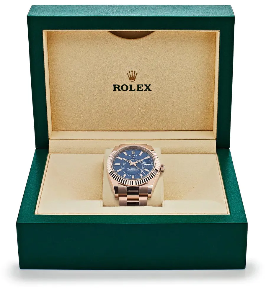 Rolex Sky-Dweller 336935-0001 42mm Everose gold Blue and Green 4