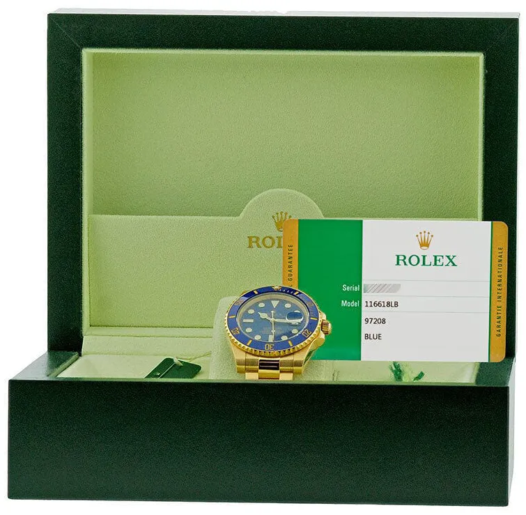 Rolex Submariner Date 116618LB-0003 40mm Yellow gold Blue 1