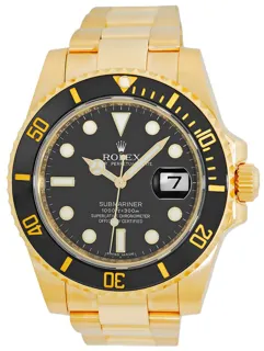 Rolex Submariner 116618LN-0001 Yellow gold Black