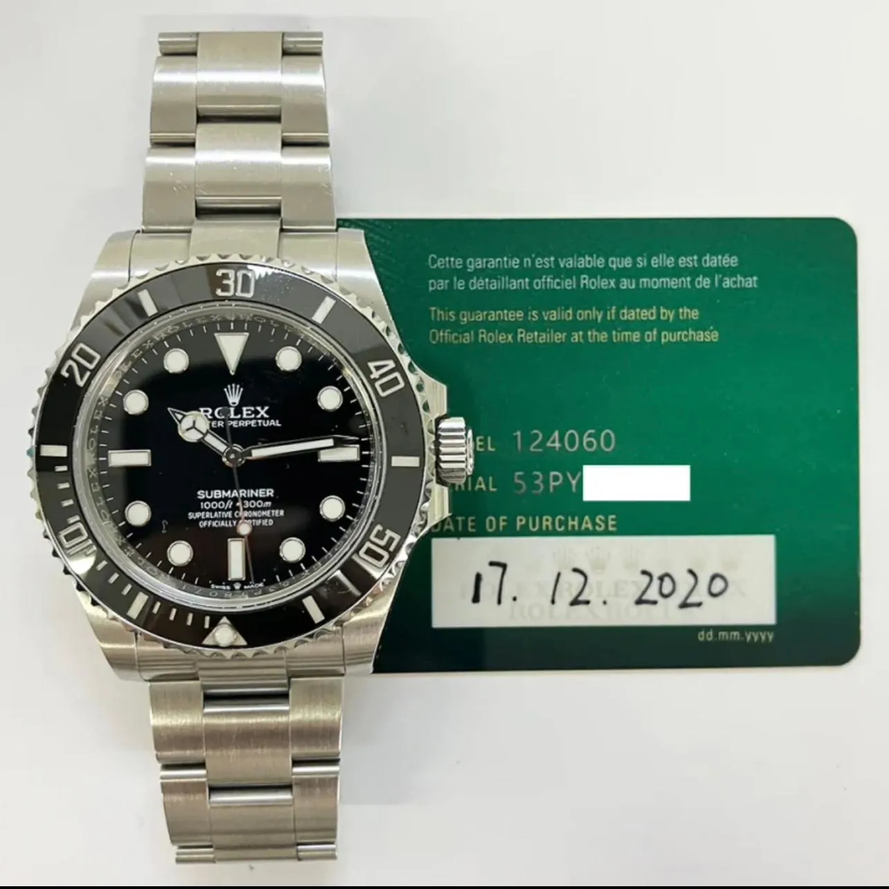 Rolex Submariner 124060-0001 41mm Oystersteel Black