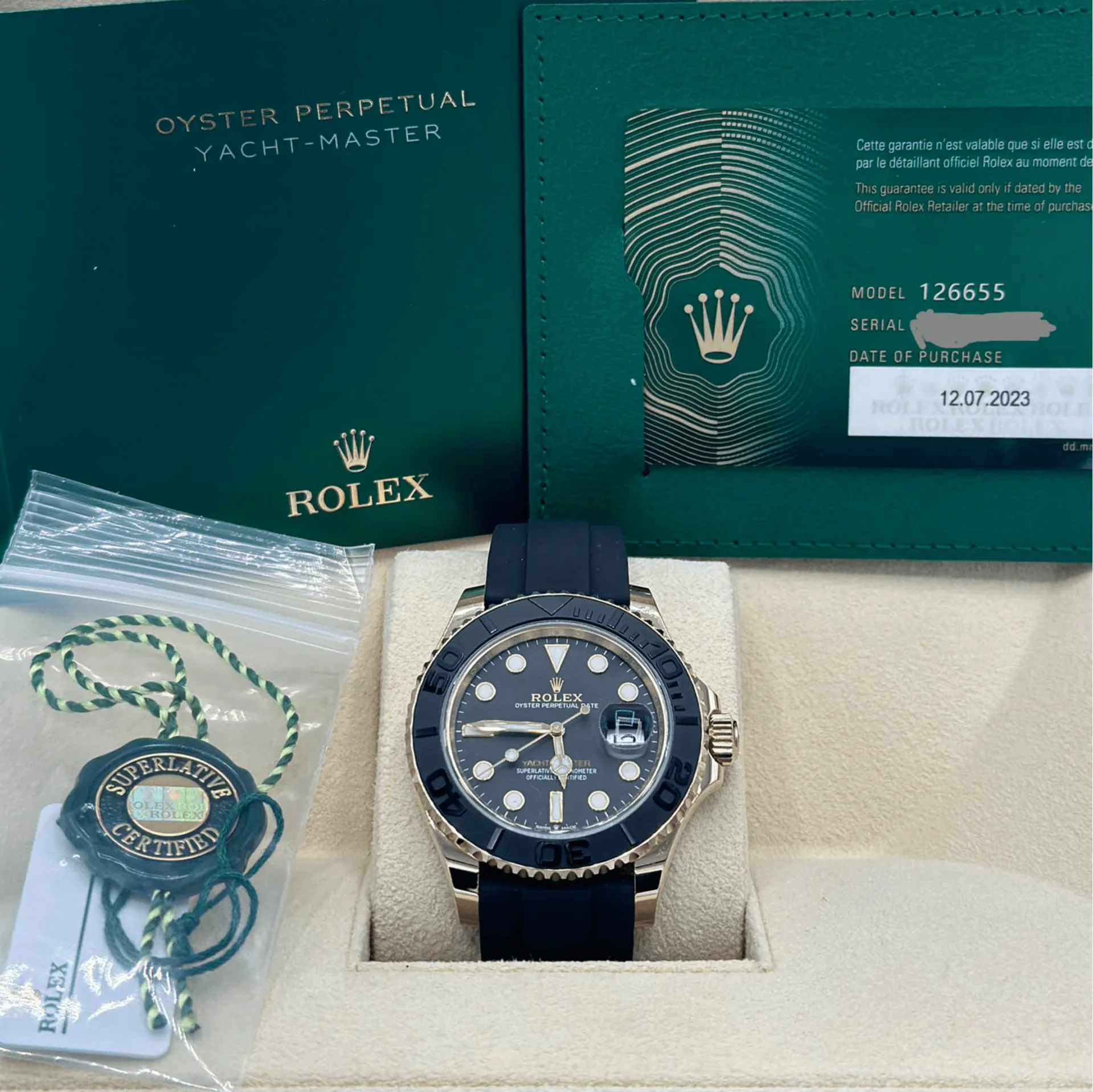 Rolex Yacht-Master 126655-0002 40mm Everose gold Black 2