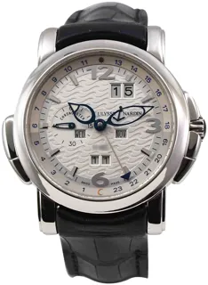 Ulysse Nardin GMT +/- Perpetual 329-60 Platinum Silver