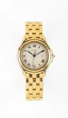 Cartier Cougar 887904 32mm Yellow gold Beige