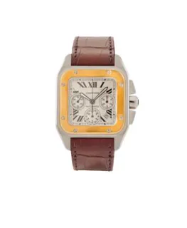 Cartier Santos 100 2740 Yellow gold and Stainless steel Silver