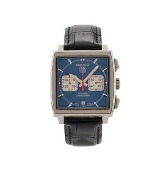 TAG Heuer Monaco CW2113-0 38mm Stainless steel Blue and Silver