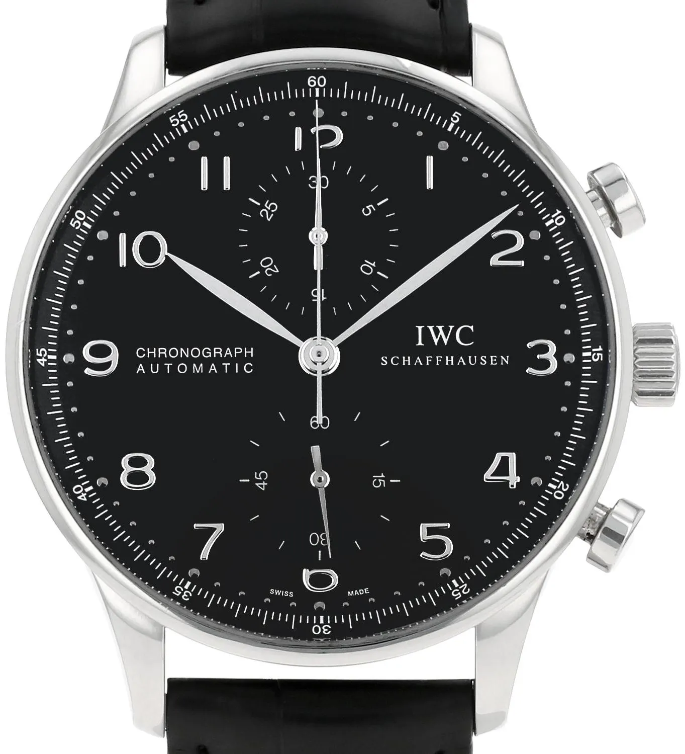 IWC Portuguese Chronograph 3714 41mm Stainless steel Black