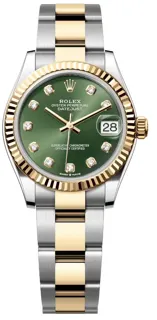 Rolex Datejust 31 278273-0029 Yellow gold and Stainless steel Green