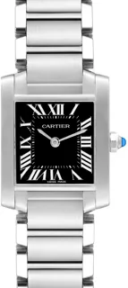 Cartier Tank Française W51026Q3 Stainless steel Black