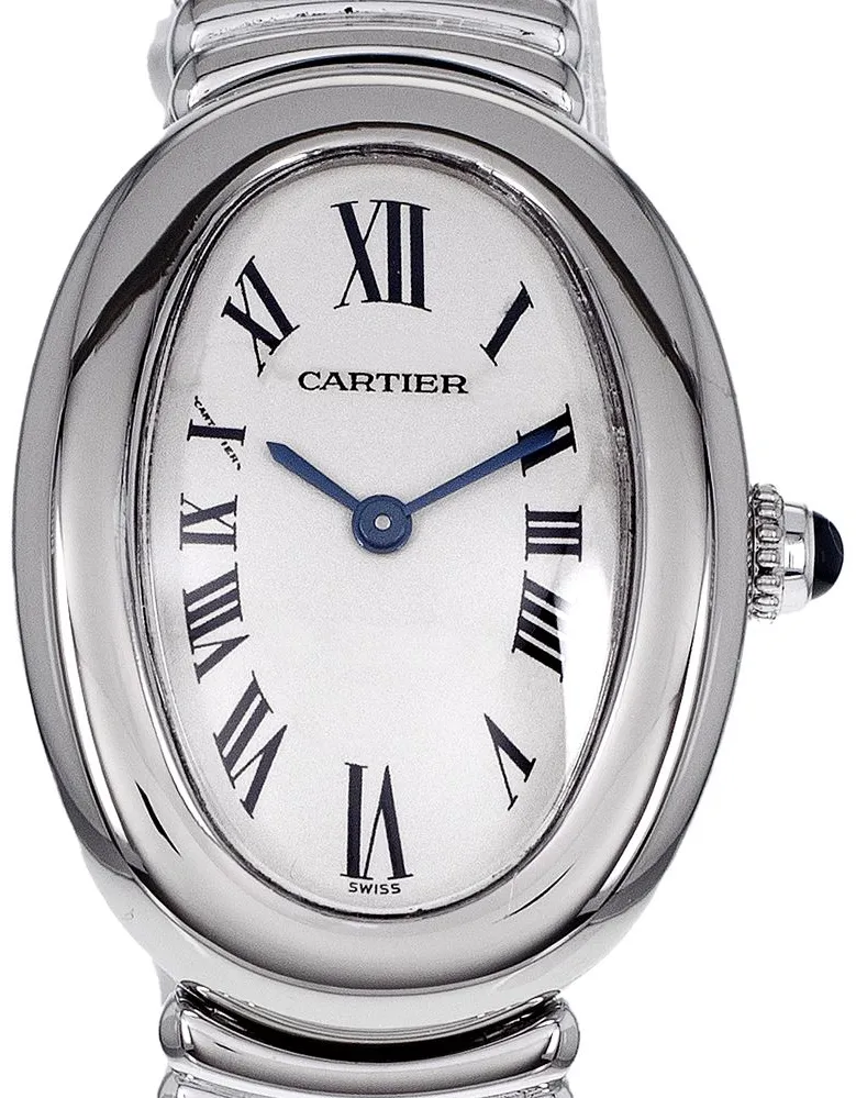 Cartier Baignoire 1955 22.5mm White gold Opalin 1