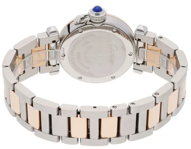 Cartier Pasha W2PA0007 35mm Rose gold and steel Silver 4