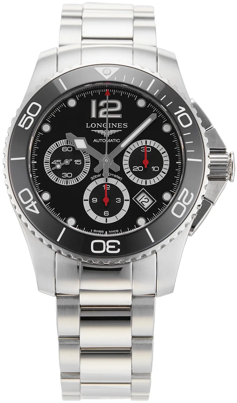 Longines HydroConquest L3.883.4 43mm Stainless steel Black