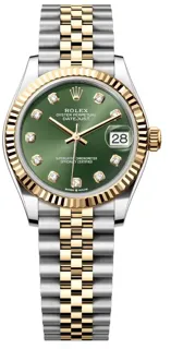 Rolex Datejust 31 278273-0030 Yellow gold and Stainless steel Green