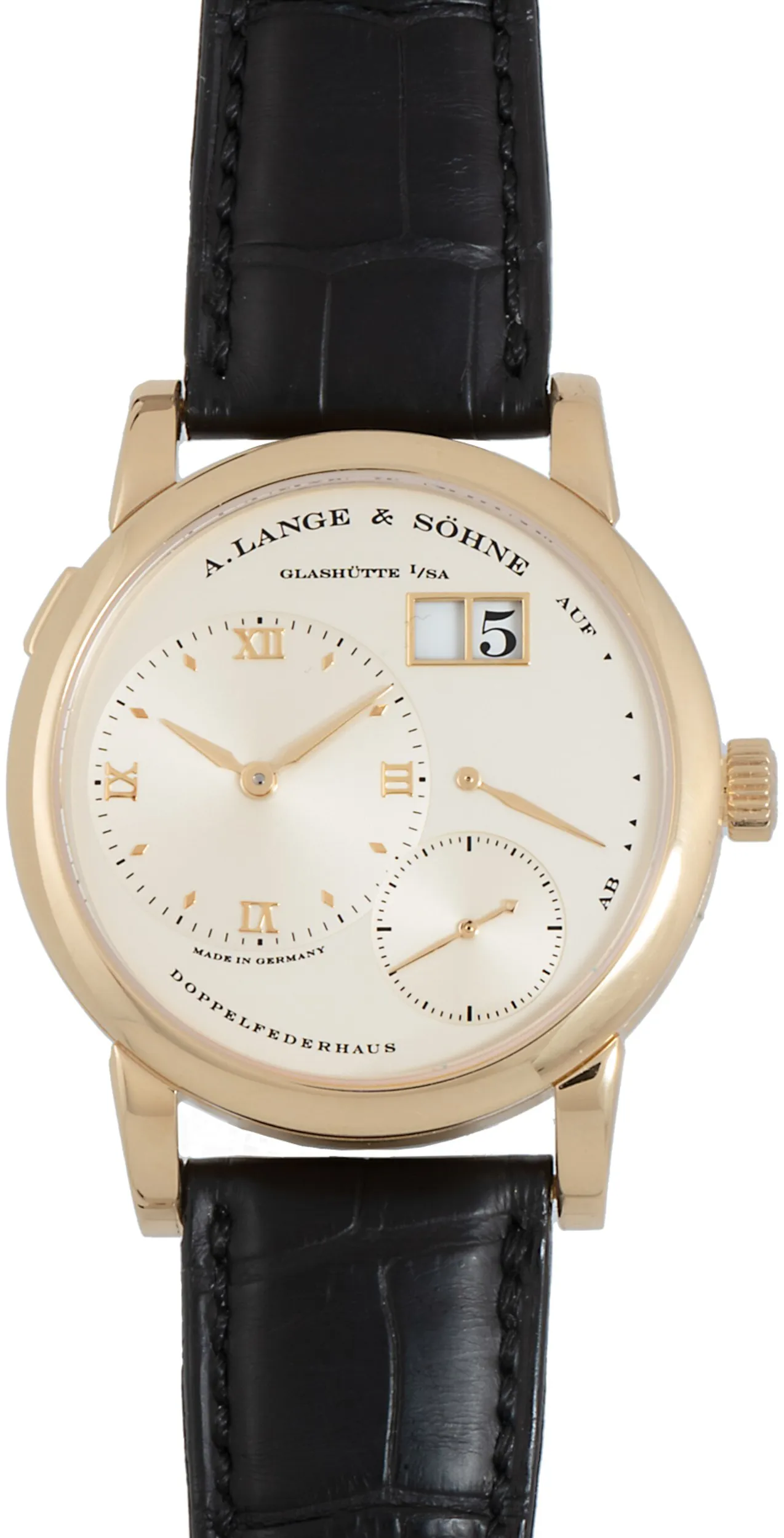 A. Lange & Söhne Lange 1 38.5mm Yellow gold Silver