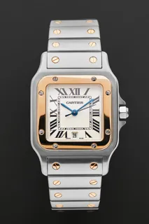 Cartier Santos 1566 Yellow gold and Stainless steel White