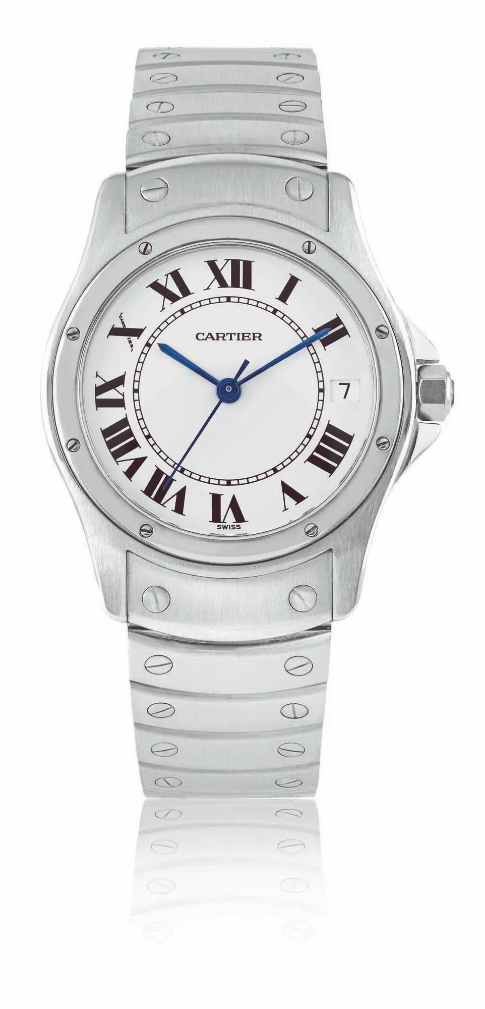 Cartier Santos Ronde 1920 33mm Stainless steel White