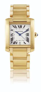 Cartier Tank Française 1840 Yellow gold White