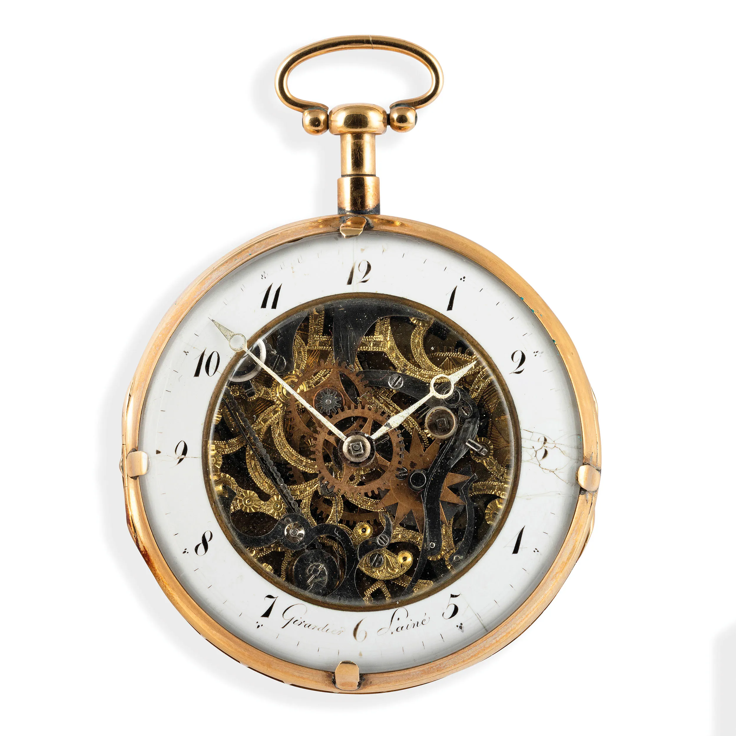 Girardier l'Aîné 55mm Yellow gold Skeletonized