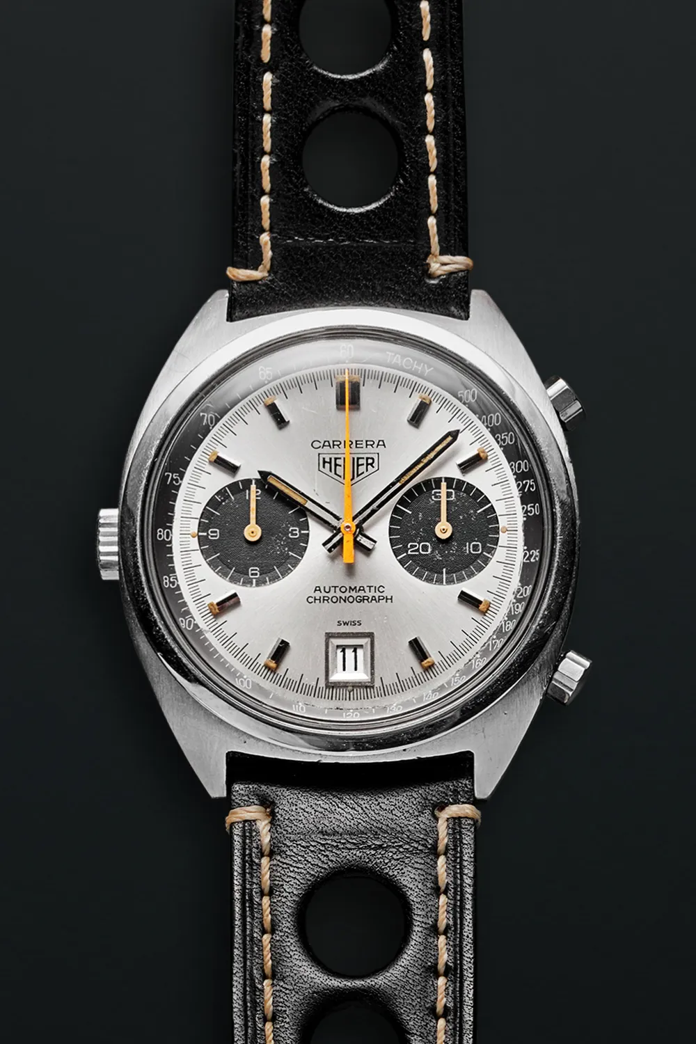 Heuer Carrera 1153 38mm Stainless steel Silver