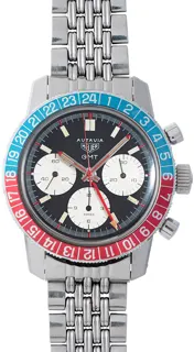 Heuer Autavia GMT 2446C Stainless steel Black