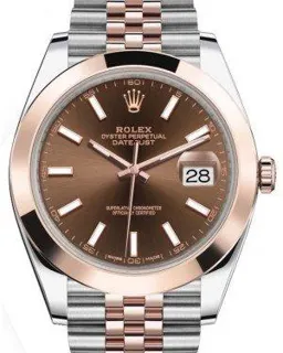 Rolex Datejust 41 126301 Rose gold and Stainless steel Brown