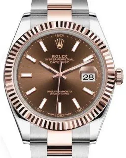 Rolex Datejust 41 126331 Rose gold and Stainless steel Brown