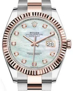 Rolex Datejust 41 126331 Rose gold and Stainless steel White