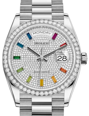 Rolex Day-Date 128239RBR 36mm White gold and Diamond Diamond