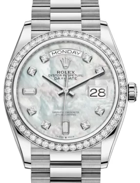 Rolex Day-Date 128239RBR 36mm White gold and Diamond White