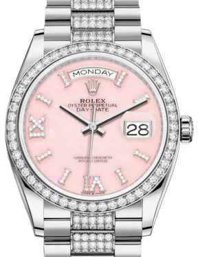 Rolex Day-Date 128239RBR 36mm White gold and Diamond Rose