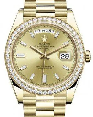 Rolex Day-Date 228238RBR 40mm Yellow gold and Diamond Champagne