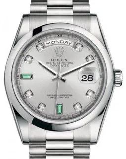 Rolex Day-Date 36 118206 Platinum Gray