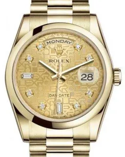 Rolex Day-Date 36 118208 Yellow gold Champagne