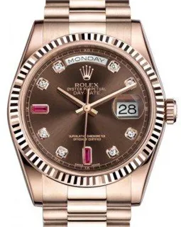 Rolex Day-Date 36 118235 Rose gold Brown