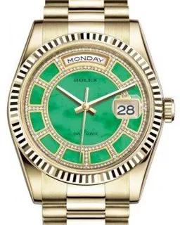 Rolex Day-Date 36 118238 Yellow gold Green