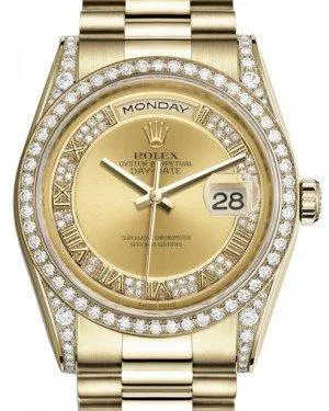 Rolex Day-Date 36 118388 36mm Yellow gold and Diamond Champagne