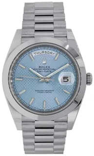 Rolex Day-Date 40 228206 Platinum Blue