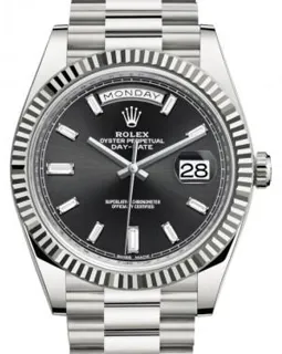 Rolex Day-Date 40 228239 White gold Black