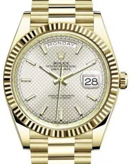 Rolex Day-Date 228238-SLVSP Yellow gold Silver