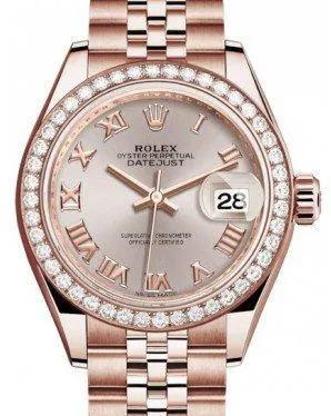 Rolex Lady-Datejust 279135RBR 28mm Rose gold and Diamond Champagne