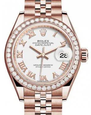 Rolex Lady-Datejust 279135RBR 28mm Rose gold and Diamond White