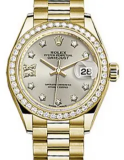 Rolex Datejust 279138 Yellow Gold$Diamonds Silver