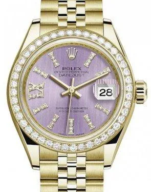 Rolex Lady-Datejust 279138RBR 28mm Yellow gold and Diamond Purple