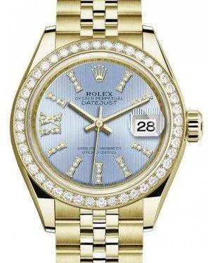 Rolex Lady-Datejust 279138RBR 28mm Yellow gold and Diamond Blue