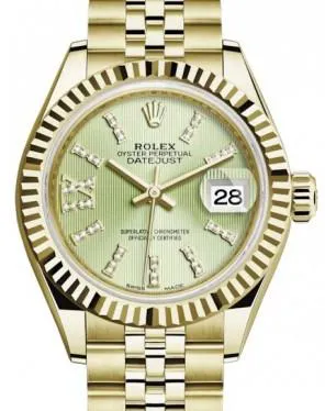 Rolex Lady-Datejust 279178 28mm Yellow gold Green