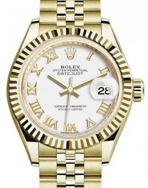 Rolex Lady-Datejust 279178 28mm Yellow gold White