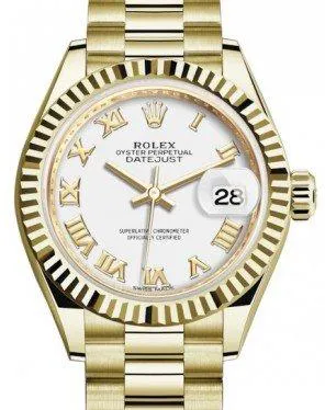 Rolex Lady-Datejust 279178 28mm Yellow gold White