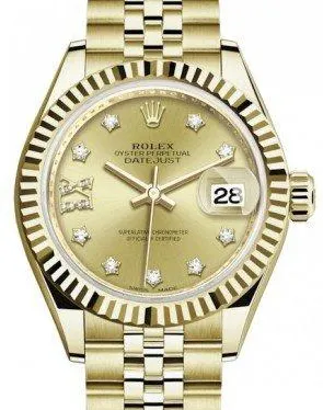 Rolex Lady-Datejust 279178 28mm Yellow gold Champagne