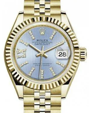 Rolex Lady-Datejust 279178 28mm Yellow gold Blue